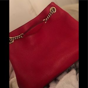 Gucci Bags - GUCCI SOHO CHAIN RED LEATHER Gucci Bags - GUCCI SOHO CHAIN RED LEATHER